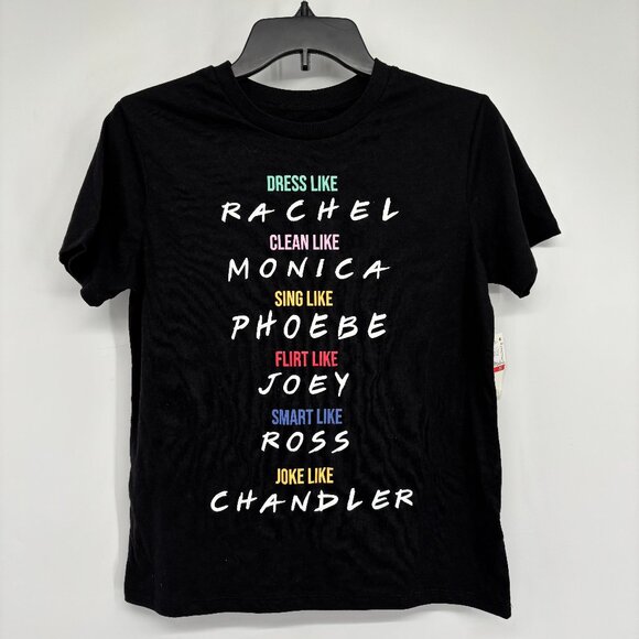 Friends Love Tribe Women's TV Show Short Sleeve Graphic Tee Black Size XS NWT - Picture 1 of 4